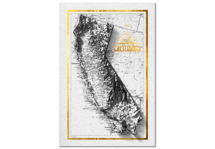Canvas Print California - Isometric map of the American city with 3D effect