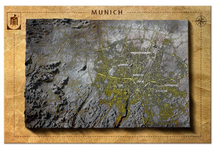 Canvas Print Hipsometric Munich - Topography Map