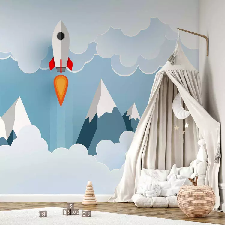 Wall Mural Rocket in the Clouds