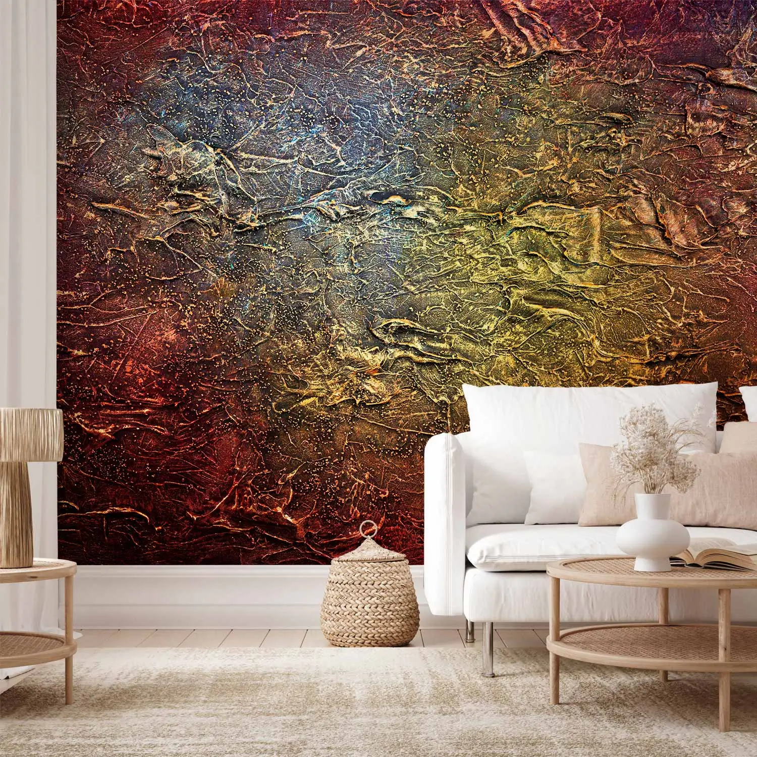 red and gold wallpaper uk