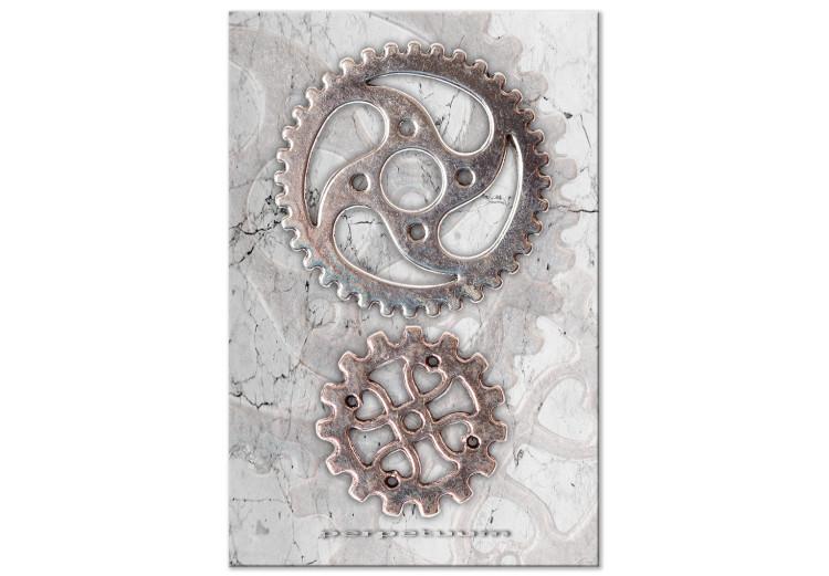 Canvas Print Twisted metal - a composition of metal gears in a steampunk style