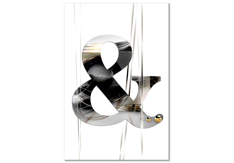 Canvas Print Abstract ampersand - typographic sign with a reflection pattern