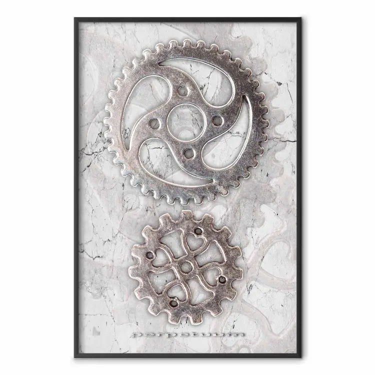 Silver Cogs - industrial composition with two metal gears