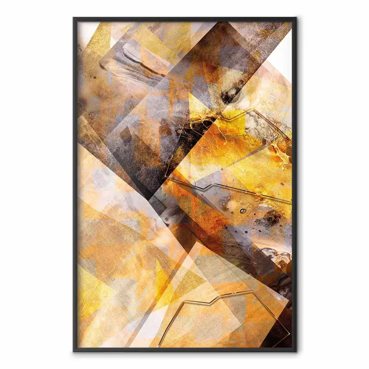 Intensity - industrial geometric abstraction in yellow tones