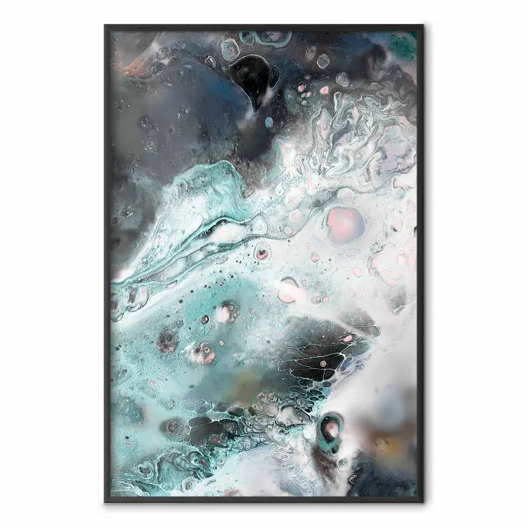 Wall Poster Marine Elements - artistic abstraction in streaks in a ...