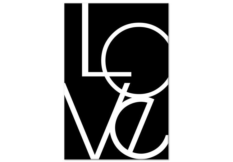 Canvas Print Black and White: Love (1 Part) Vertical