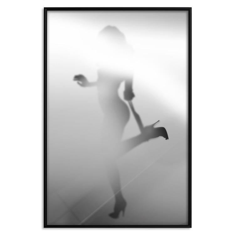 Poster Romantic Desire - black and white sensual composition with a woman