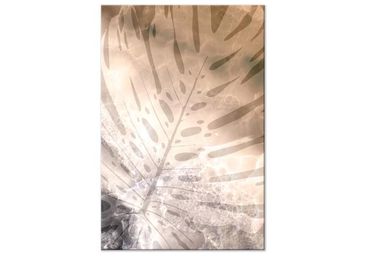 Canvas Print The hum of monstera - an abstraction of the sea and monstera leaves