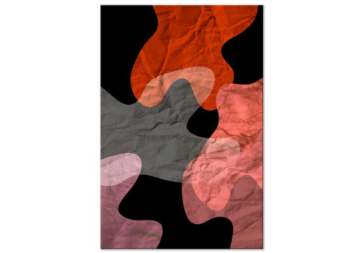 Canvas Print War paint - colorful stains with creased paper as the background