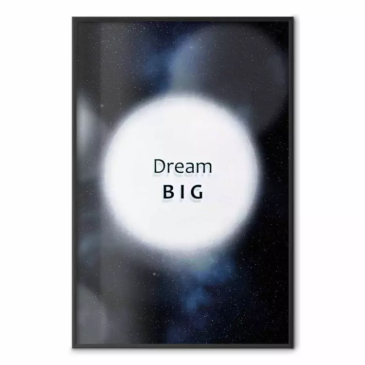Power of Dreams - English inscription in a circle against a starry sky