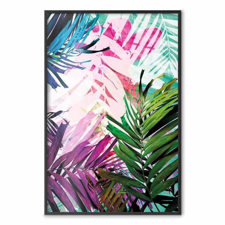 Colorful Rustle - abstract plant motif with colorful leaves