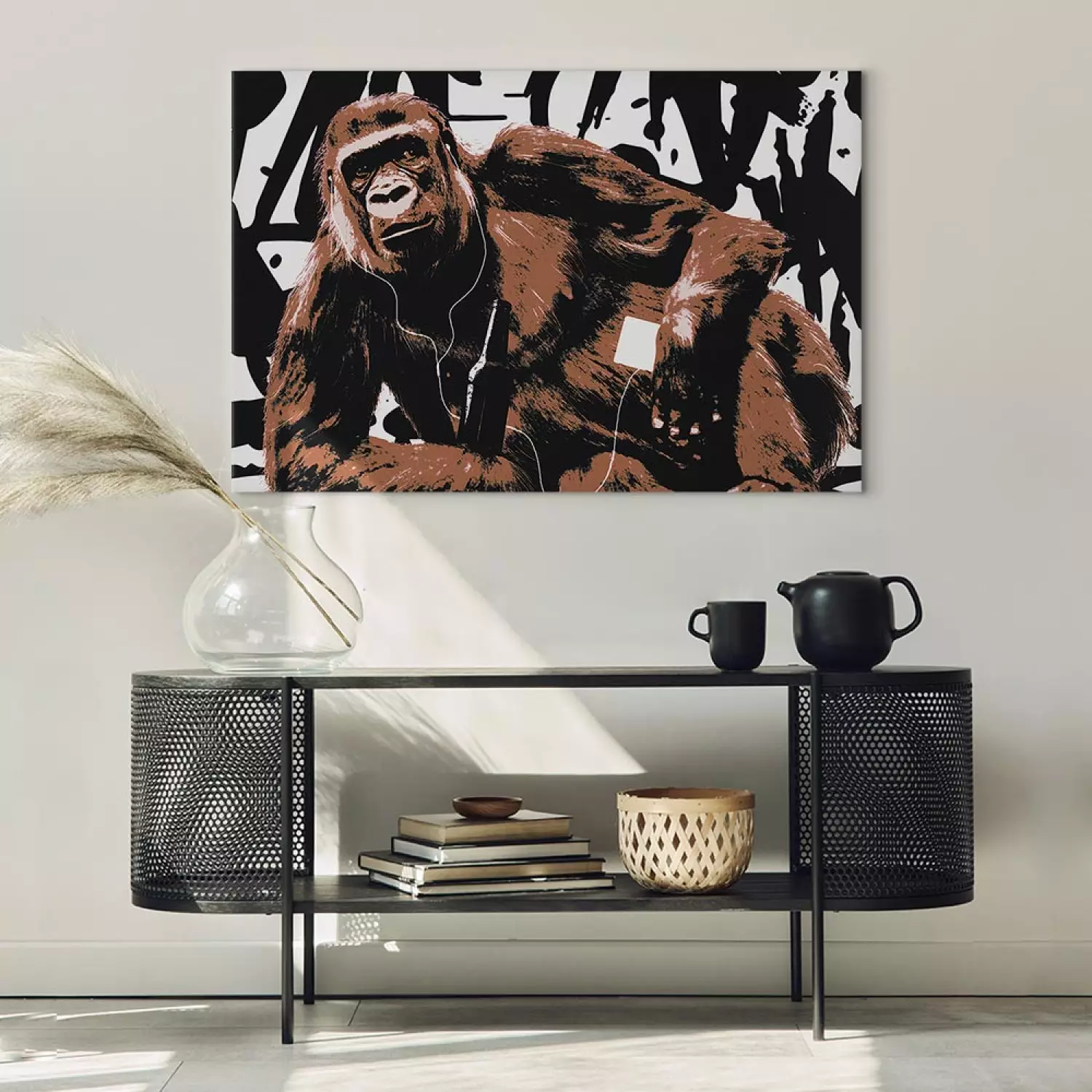 Canvas Art Western civilization funny monkey illustration in pop