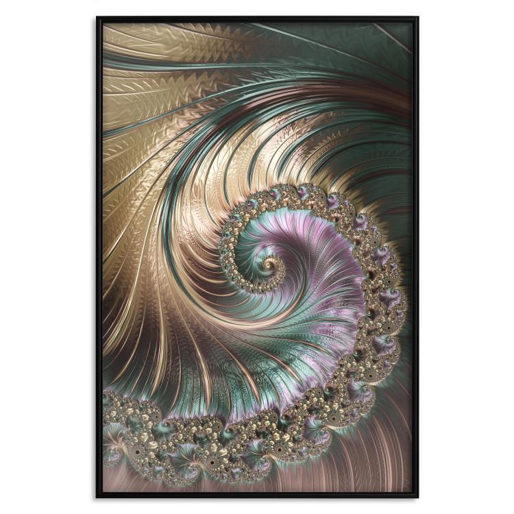 Poster Fractal Vortex - colorful abstract pattern of ornaments in a vortex form