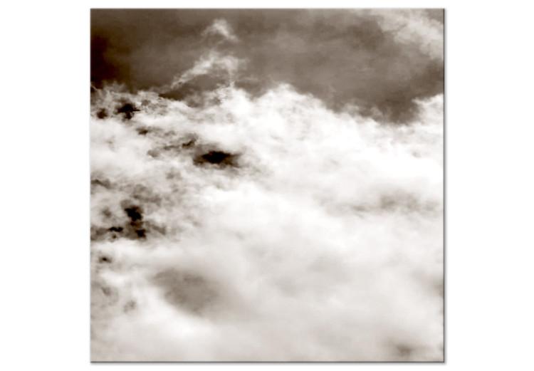 Canvas Print Clouds of time - artistic black and white photo of the clouded skies