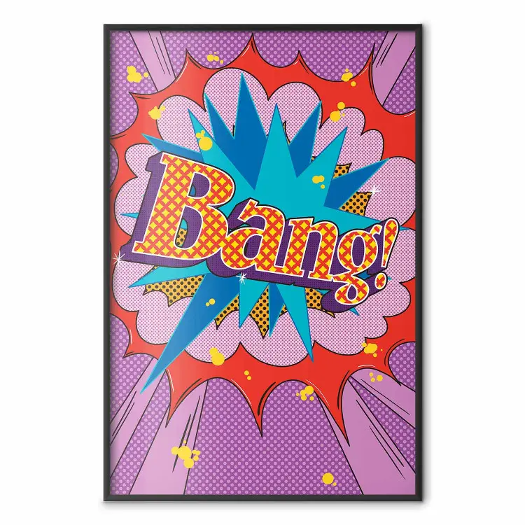 Bang! - colorful English text in an abstract pop art motif