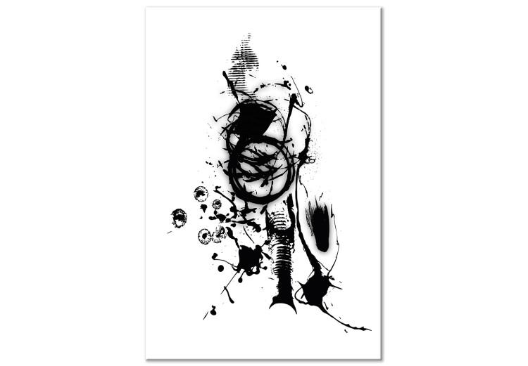 Canvas Print Minimalism in Art (1-part) - Black and White Abstract Forms