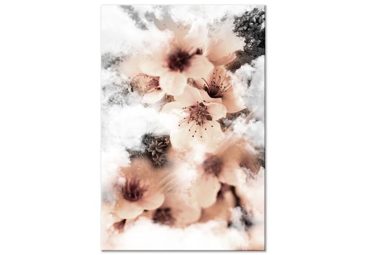 Canvas Print Clouds of Flowers (1-part) - Nature in White Sky Clouds