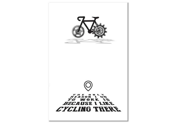 Canvas Print Every reason is good - an inscription with the motive of cycling