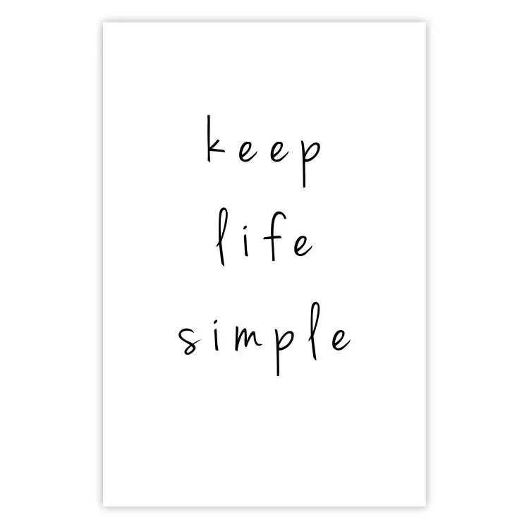 Keep Life Simple - black English text on a white background