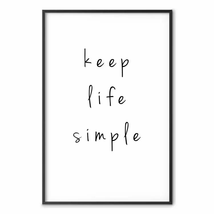 Keep Life Simple - black English text on a white background