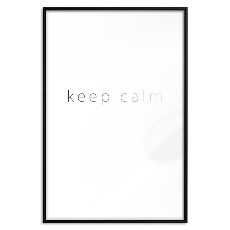 Poster Keep Calm - black fading English text on a white background