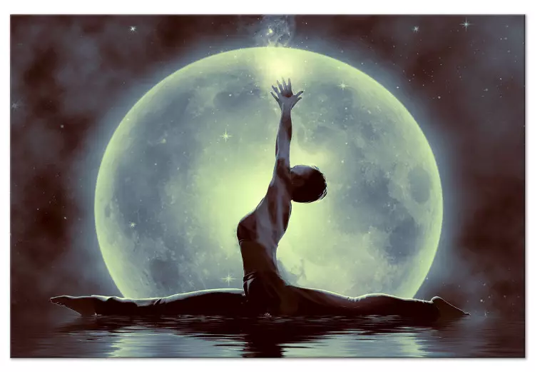 Canvas Print Moon nymph - a ballerina theme against the background with moon