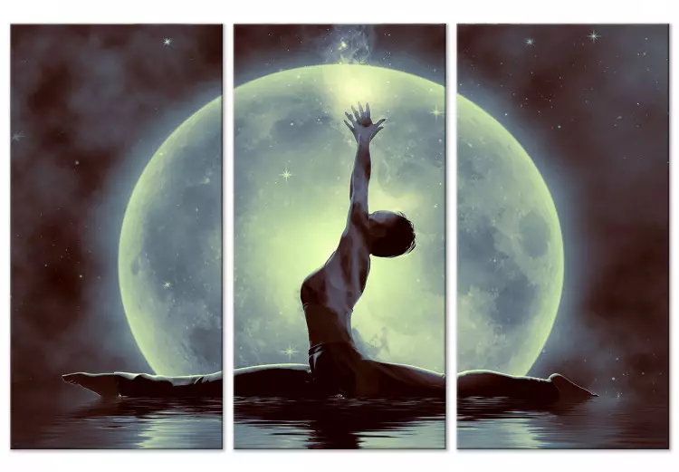 Canvas Print Lunar dancer - a ballerina theme against the background with moon