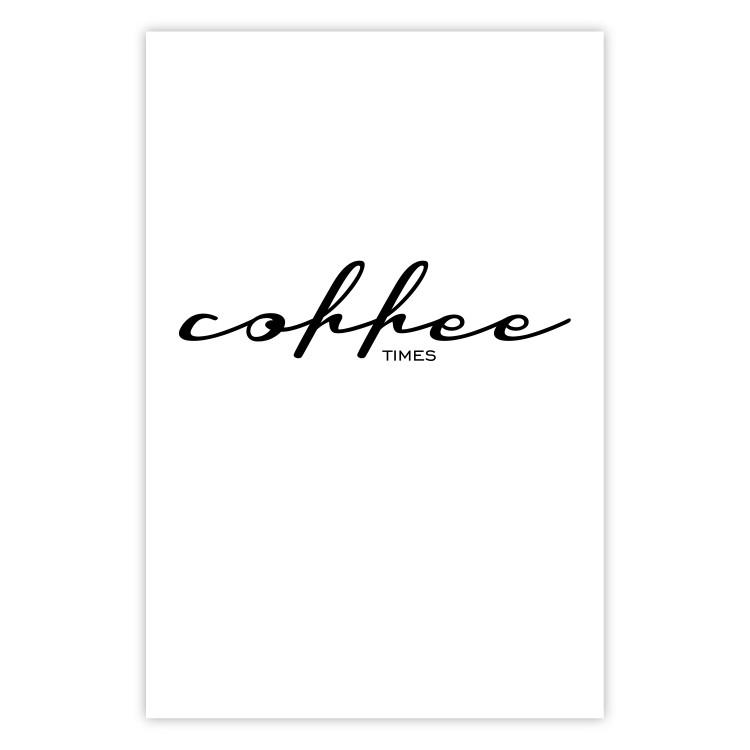 Poster Coffee Times - artistic English text on a white background