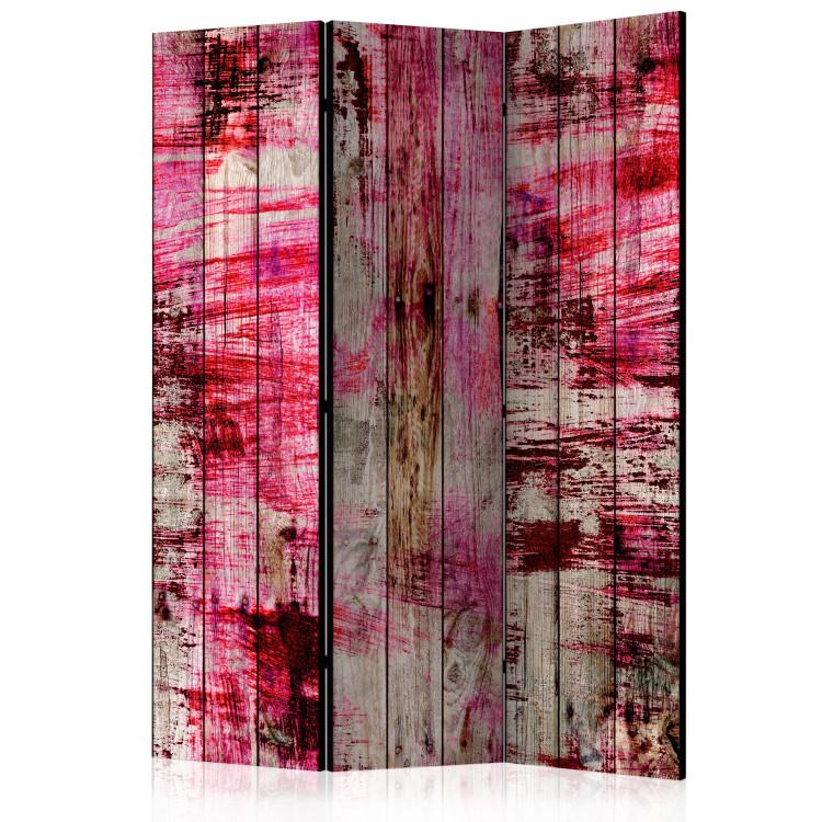 Room Divider Abstract Wood - wooden boards with abstract painting