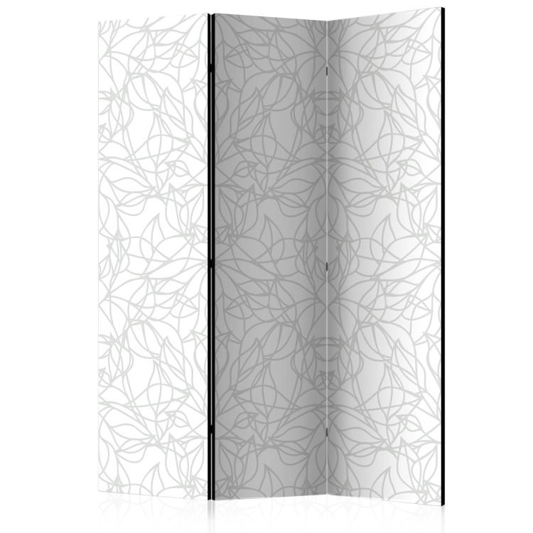 Room Divider Plant Tangle - gray lines in geometric shapes on a white background