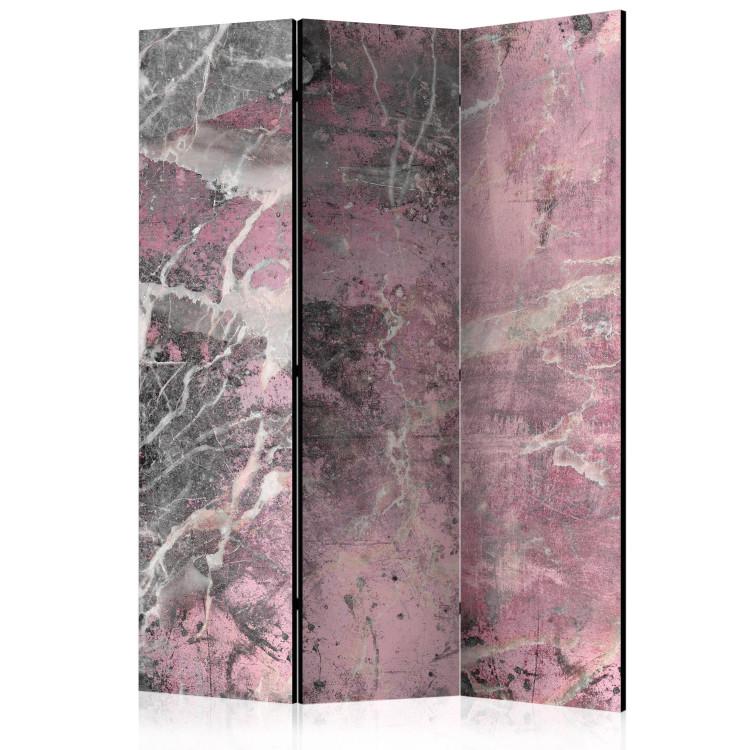 Room Divider Stone Spring - stone texture with delicate red motif