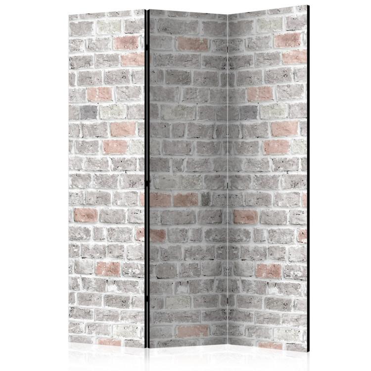 Room Divider Spring Shade - texture of gray brick with orange accents