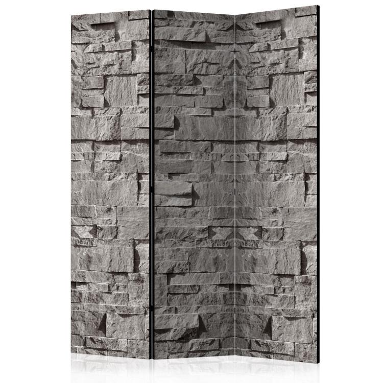 Room Divider Stone Bookmark - texture of gray stone bricks in a retro style