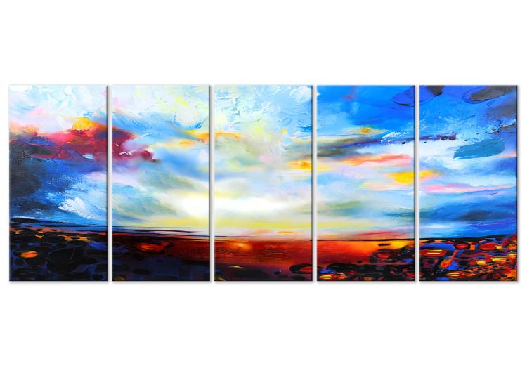 Canvas Print Colourful Sky (5 Parts) Narrow
