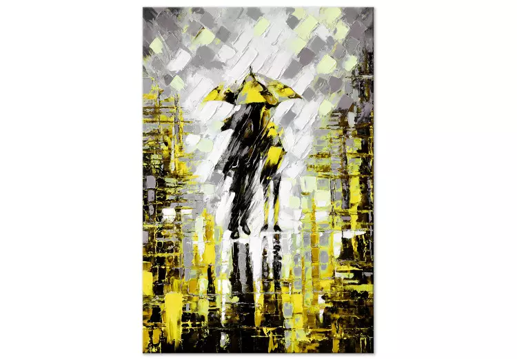 Canvas Print Lovers in Colour (1 Part) Vertical Yellow