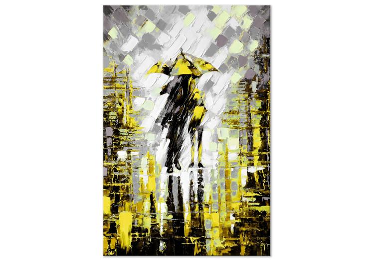 Canvas Print Lovers in Colour (1 Part) Vertical Yellow