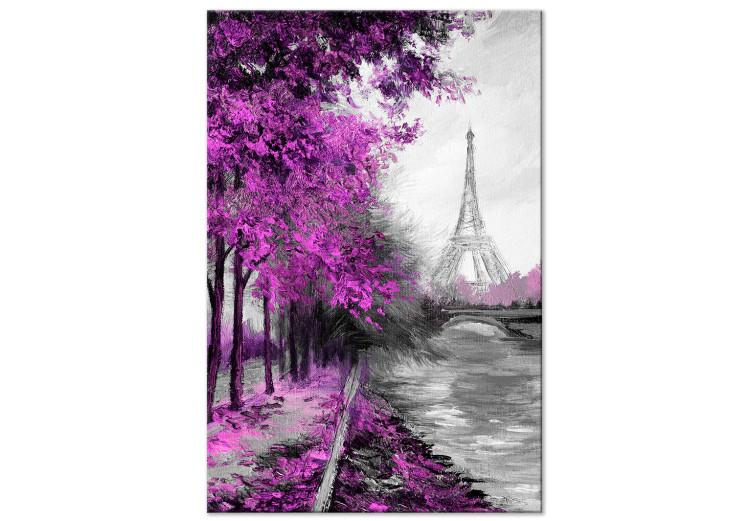 Canvas Print Paris Channel (1 Part) Vertical Pink