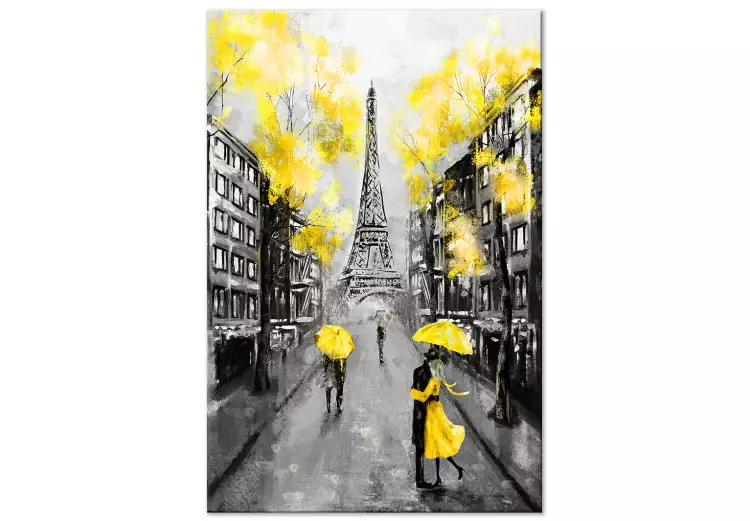 Canvas Print Paris Rendez-Vous (1 Part) Vertical Yellow