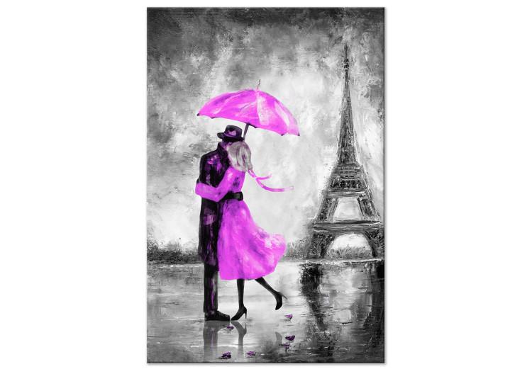 Canvas Print Paris Fog (1 Part) Vertical Pink