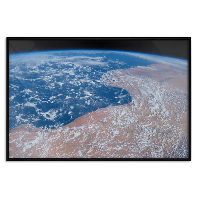 Poster Water and Sand - planet Earth with view of clouds over continents