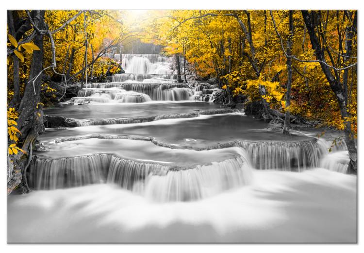 Canvas Print Cascade of Thoughts (1 Part) Wide Yellow
