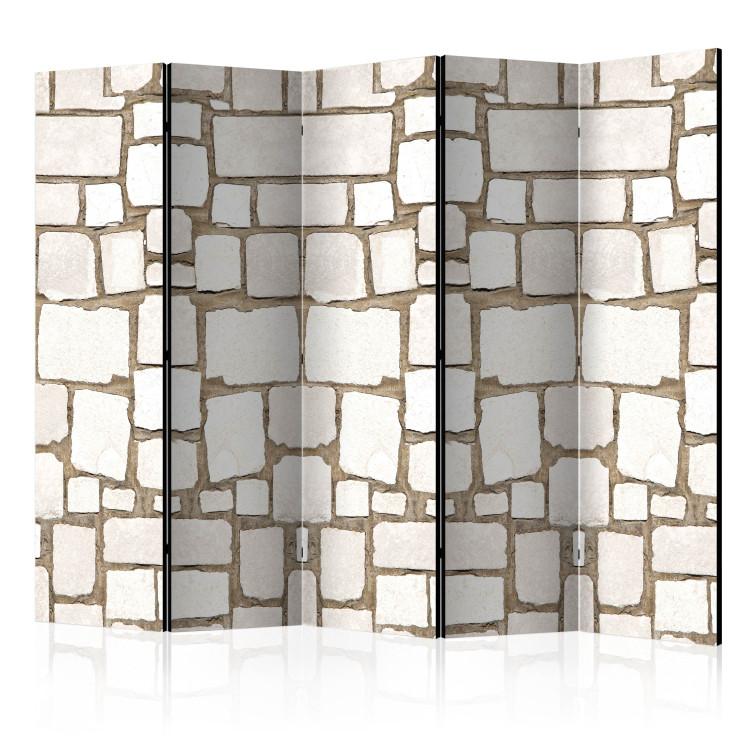 Room Divider Stone Puzzle II - beige stone brick texture in architecture