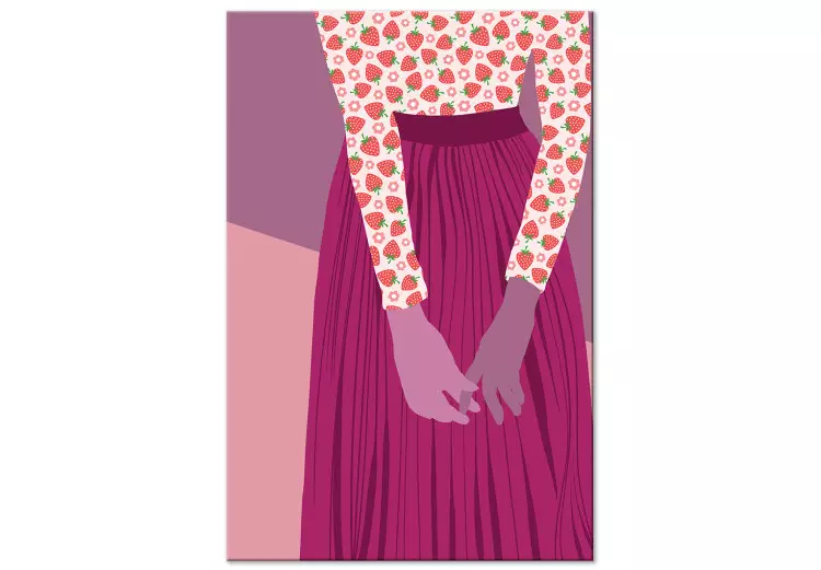 Canvas Print Strawberry Lady (1 Part) Vertical