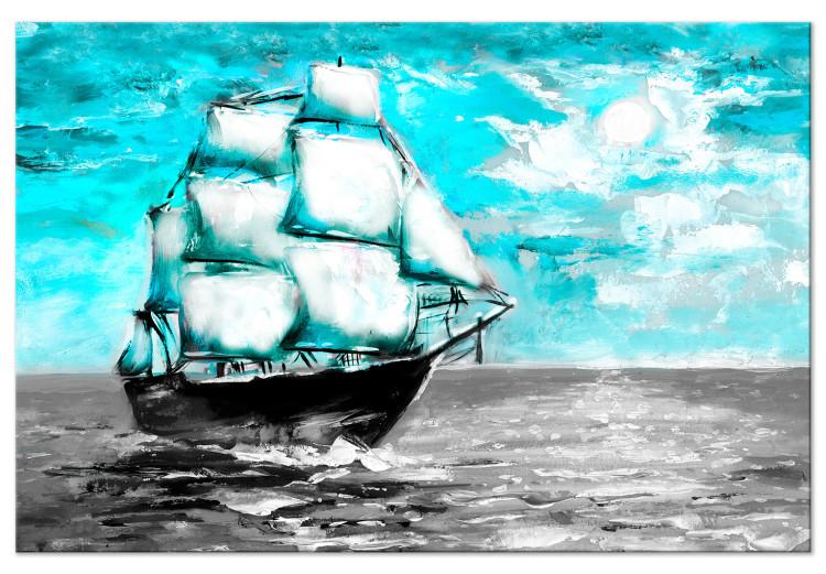Canvas Print Spring Cruise (1 Part) Wide Blue