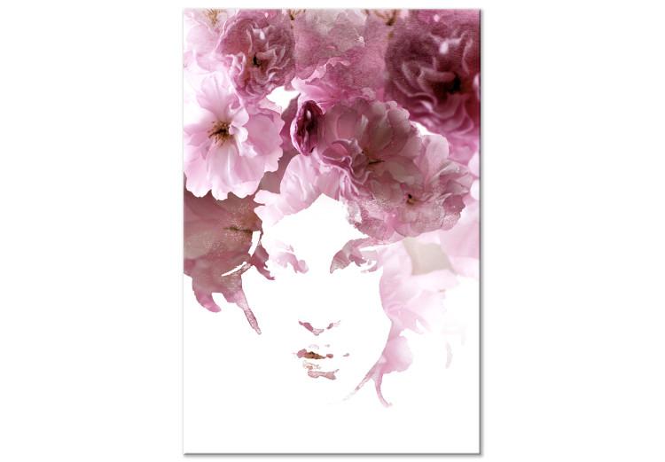 Canvas Print Floral woman portrait - abstract theme with woman and flowers