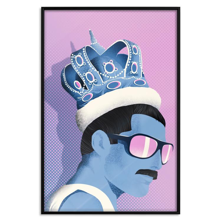 Poster Freddie - fanciful portrait of a man with a crown and glasses