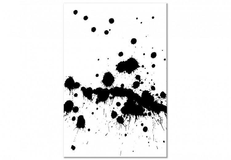 Canvas Print Blots on the wall - black and white minimalist graphics with a pattern