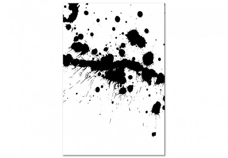Canvas Print Abstraction with blots - pattern with black blots on white background