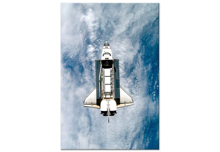 Canvas Print Shuttle flight over the ocean - outer space photo overlooking Earth