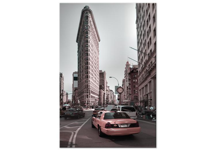 Canvas Print Flatiron Building in New York - street and architecture photo